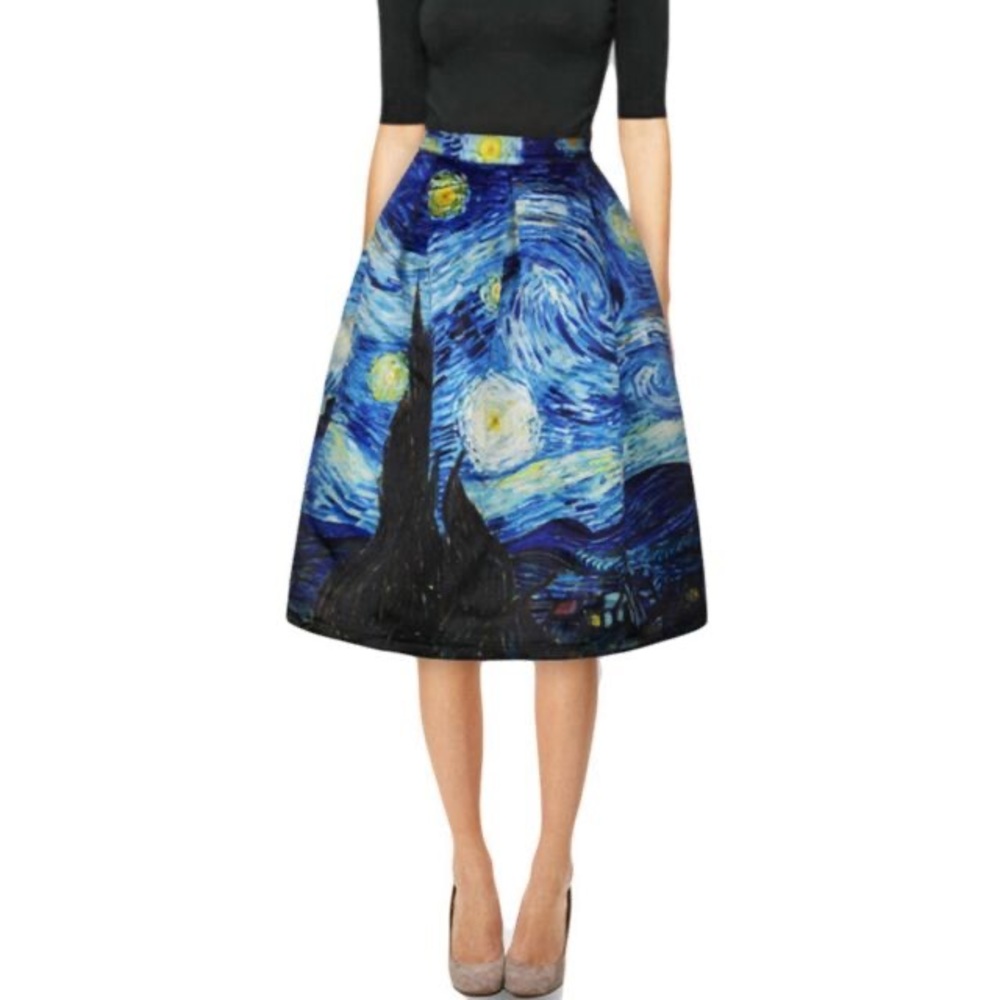 Starry Night Midi Skirt